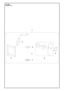 Gasket Kit Diagram and Parts List for HS166A  Husqvarna Engine