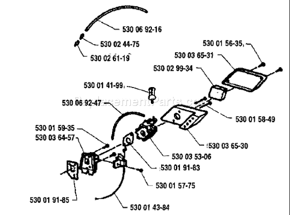 Page C Diagram and Parts List for 16H 1987-01 Husqvarna Trimmer