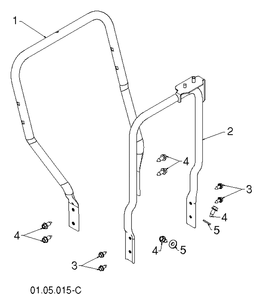 Handle 3 Diagram and Parts List for 14527E (96193007500)(2011-06) Husqvarna Snow Blower