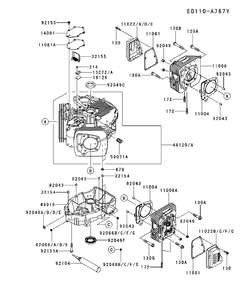 Cylinder And Crankcase Diagram and Parts List for FR691V-DS15 2017-09 Husqvarna Engine