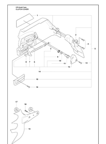 Clutch Cover 1 Diagram and Parts List for 576XP 2010-03 Husqvarna Chainsaw