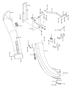 Attachments Diagram and Parts List for Z2462-BIN  Husqvarna Lawn Tractor Accessories