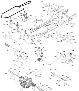 Part Location Diagram of 583577801 Husqvarna Pulley.input.flanged.transaxle