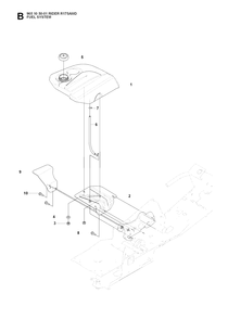Fuel System Diagram and Parts List for R175AWD (965105001)(2007-01) Husqvarna Lawn Tractor