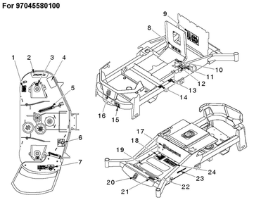 Decals Diagram and Parts List for MZ54 ROPS Husqvarna Lawn Tractor
