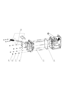 Transmission 3 Diagram and Parts List for TF545D  Husqvarna Cultivator