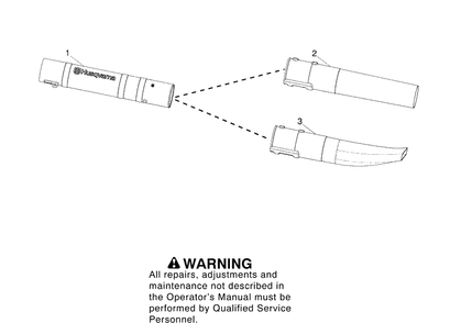 Blower Tube Diagram and Parts List for 125BX 2008-10 Husqvarna Leaf Blower / Vacuum