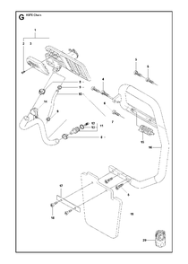 Handle Diagram and Parts List for K970CHAIN 2011-12 Husqvarna Circular Saw