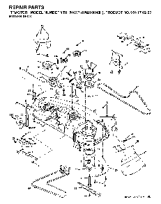 Mower Deck / Cutting Deck Diagram and Parts List for YTH1848XP (HAU18H48H, 954170226)(2004-09) Husqvarna Lawn Tractor