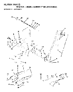 Mower Lift / Deck Lift Diagram and Parts List for YT190 (954001982A)(1995-03) Husqvarna Lawn Tractor