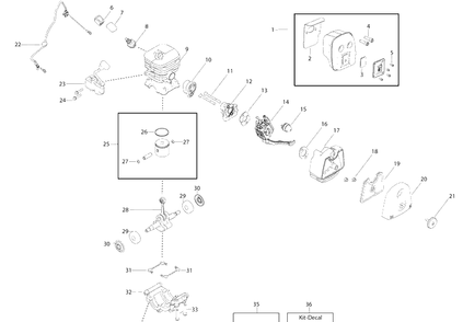 Repair Parts (B) Diagram and Parts List for 125B 2007-05 Husqvarna Leaf Blower / Vacuum