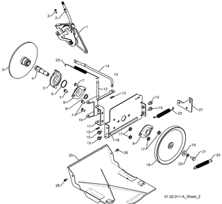 Drive-B Diagram and Parts List for 15530SBLS (96193003801)(2009-06) Husqvarna Snow Blower