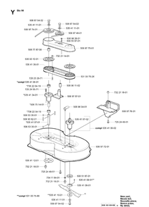 90cm Cutting Deck Diagram and Parts List for RIDER16 2003-01 Husqvarna Lawn Mower