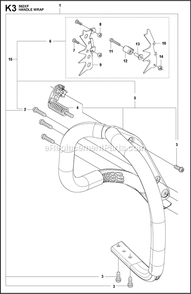 Handle Wrap Diagram and Parts List for 562XPG  Husqvarna Chainsaw
