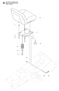 Seat Diagram and Parts List for R13C (965094301)(2008-04) Husqvarna Lawn Tractor