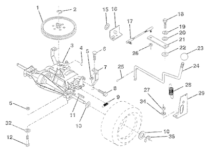 Mower Lift Lever (Part 2) Diagram and Parts List for LT112 (954000392)(1992-06) Husqvarna Lawn Tractor
