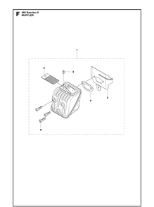 Muffler Diagram and Parts List for 460 RANCHER II Husqvarna Chainsaw