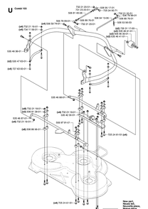 103cm Cutting Deck 3 Diagram and Parts List for PR18AWD (953536601)(2005-03) Husqvarna Lawn Mower