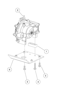 Front Differential Mounting Plate Diagram and Parts List for HUV4421GXP 2009 Husqvarna Lawn Tractor