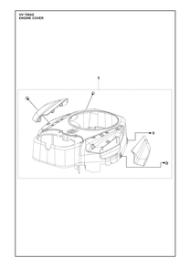 Engine Cover Diagram and Parts List for HV708AE  Husqvarna Engine