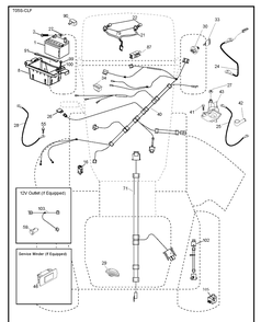 Electrical Diagram and Parts List for YTH22V46 (96043018500)(2013-09) Husqvarna Lawn Tractor