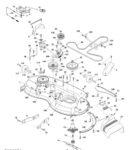Mower Deck / Cutting Deck Diagram and Parts List for YTH21K46 (96048000900)(2010-12) Husqvarna Lawn Tractor
