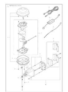 Reference Station Diagram and Parts List for CEORA  Husqvarna Brush Cutter