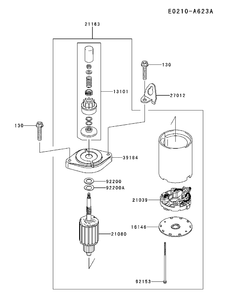 Starter Diagram and Parts List for FR730V-BS13 2017-09 Husqvarna Engine