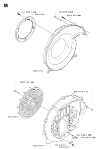 Fan Diagram and Parts List for 170BT 20061000001-20084000000 Husqvarna Leaf Blower / Vacuum