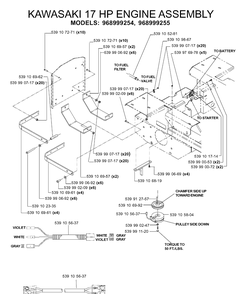 Engine Diagram and Parts List for IZ5223T (968999257)(2005-08) Husqvarna Lawn Mower