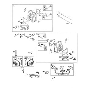 Engine >> Cylinder Head/ Intake Manifold Diagram and Parts List for GTH52XLS-96045005700  Husqvarna Lawn Tractor