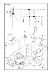 Electrical Diagram and Parts List for R216TAWD 2022 Husqvarna Lawn Tractor