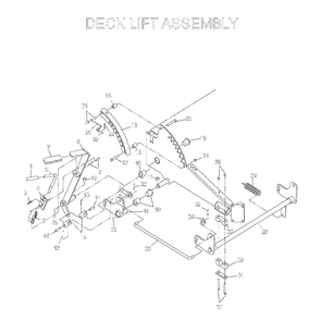 Mower Lift / Deck Lift Diagram and Parts List for IZE4821 (033600000 and Up)(2004-01) Husqvarna Lawn Mower