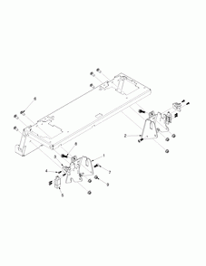 Steering - Control Bracket Diagram and Parts List for Z460XS (970497202-00)(2020-10) Husqvarna Lawn Tractor