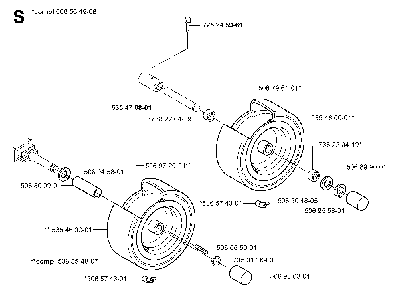 Wheels And Tires Diagram and Parts List for RIDERPRO18 (953521901)(2004-01) Husqvarna Lawn Tractor