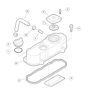 Head Cover Diagram and Parts List for HUV4421GXP 2009 Husqvarna Lawn Tractor