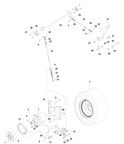 Park Brake Assembly (Tf) Diagram and Parts List for IZ4817KAA (968999231) S/N 033600000 & Up)(2004-09) Husqvarna Lawn Tractor