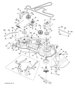 Mower Deck / Cutting Deck Diagram and Parts List for YTH24V48 2018 Husqvarna Lawn Tractor