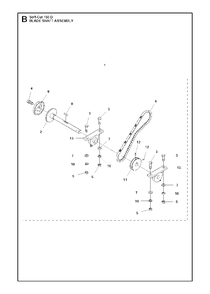 Blade Arm Diagram and Parts List for SOFFCUT150D (2010 3000001 & Above)(2010-10) Husqvarna Circular Saw