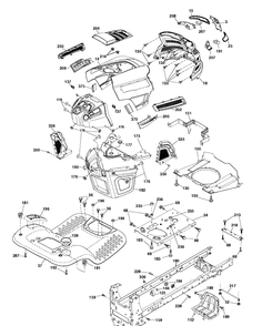 Chassis / Frame Diagram and Parts List for YTH20V42 (96043029900)(2018-10) Husqvarna Lawn Tractor