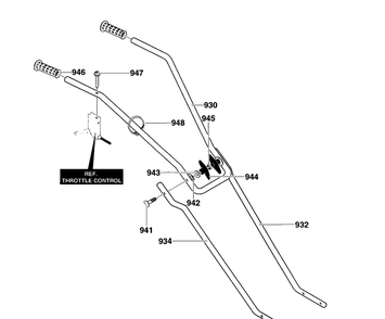 Handle Assembly Diagram and Parts List for CT16 1997-11 Husqvarna Tiller