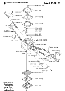 Carburetor Details 2 Diagram and Parts List for 340E 20062300001-Current Husqvarna Chainsaw