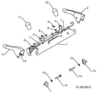 Control Panel Diagram and Parts List for 1130SB (96193004300)(2008-11) Husqvarna Snow Blower