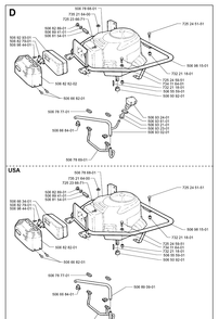 Engine Diagram and Parts List for PR14 2000-02 Husqvarna Lawn Mower