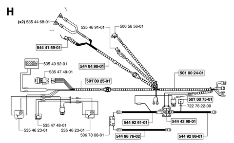Wiring Harness Diagram and Parts List for PF21 (965097001)(2007-03) Husqvarna Lawn Tractor