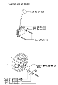 Ignition/Flywheel Diagram and Parts List for 225L 2000-10 Husqvarna Trimmer