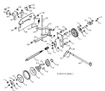 Drive 1 Diagram and Parts List for 1827SB (961930047)(2009-07) Husqvarna Snow Blower