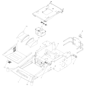 Decals Diagram and Parts List for LZ25 (968999772)(2008-01) Husqvarna Lawn Mower