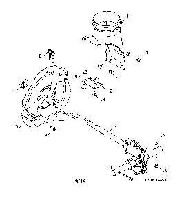 Chute/gearbox/impeller Diagram and Parts List for 96193010106  Husqvarna Snow Blower