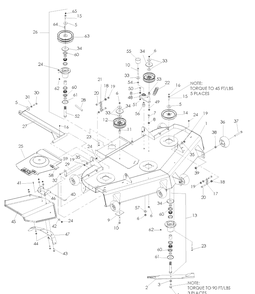 61 Inch Deck Diagram and Parts List for BZ6127D (968999262)(2005-08) Husqvarna Lawn Mower